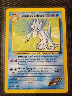 Sabrina's Golduck Gym Challenge Rare Pokemon NM Card - Image 1