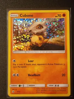 Cubone 7/12 Holo Promo Card Pokemon McDonald's Holo 2018 - Image 1