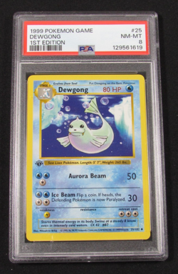 1999 Pokemon Game DEWGONG 1st Edition 25/102 PSA 8 NM-MT - Image 1
