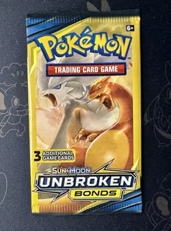 Pokemon Sun & Moon Unbroken Bonds 3 Card Mini Booster Pack 4 Pack Art Set - Image 3