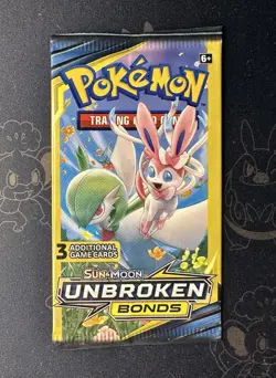 Pokemon Sun & Moon Unbroken Bonds 3 Card Mini Booster Pack 4 Pack Art Set - Image 4