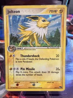 Pokemon Jolteon 70HP POP Series 3 003/017 Holo Rare Stage 1 Card 2006 - Image 1