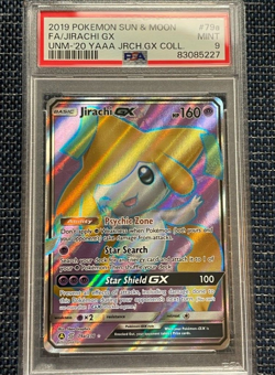 Jirachi GX Pokemon SM Unified Minds Alternate Full Art Ultra Rare 79a/236 PSA 9 - Image 1