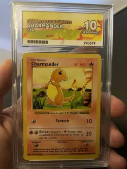 Charmander #46 SHADOWLESS Ace 10 Gem Mint 1999 Base Set POKEMON - Image 1
