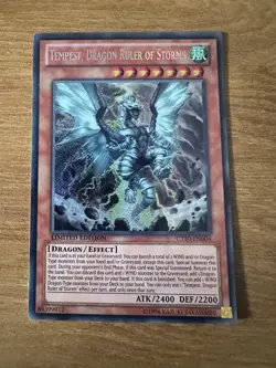 Yu-Gi-Oh! TEMPEST, DRAGON RULER OF STORMS / CT10-EN004 / SECRET RARE / NM - Image 1
