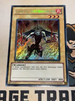 Elemental Hero Burstinatrix LCGX-EN004 Secret Rare 1st Edition NM YuGiOh - Image 2