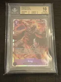 King One Piece (2022) Romance Dawn #OP01-096 SR Pre-Errata BGS 10 PRISTINE - Image 1