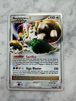 Pokemon TCG Regigigas LV.X Holo Rare Card Stormfront 100/100 LP/MP - Image 1