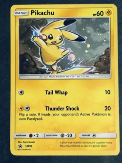 Pikachu SM98 Black Star Promo Pokemon Card. NM - Image 2