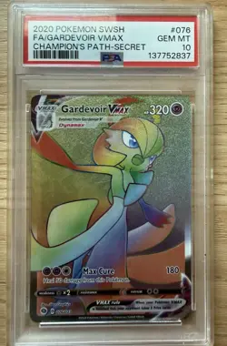 Pokemon Gardevoir VMAX Champion's Path Holo Card 076/073 Secret Rare - Image 1