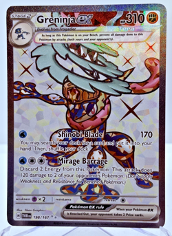 Pokemon Greninja EX Holo Ultra Rare TCG Card Twilight Masquerade 198/167 - Image 1