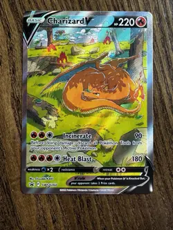 Pokemon TCG Charizard v SWSH260 Sword & Shield Promo Card Near Mint Condition - Image 1