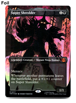 Super Shredder (Borderless Foil) 0217 MTG Teenage Mutant Ninja Turtles TMNT NM - Image 1