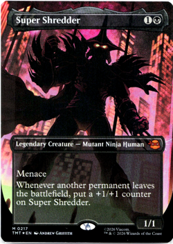 Super Shredder (Borderless Foil) 0217 MTG Teenage Mutant Ninja Turtles TMNT NM - Image 2