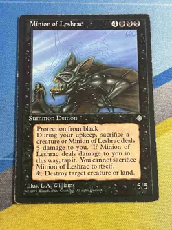 Magic the Gathering MTG Ice Age MINION OF LESHRAC - Image 1