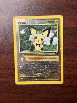 DOUBLE SWIRL Pichu - Reverse Holo - #35 WOTC Black Star Promo - Pokemon - 2001 - Image 1
