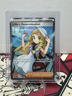 Lillie’s Determination 169/132 MEG Full Art Trainer Pokemon Card NM - Image 1