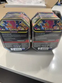 Pokemon TCG Mega Charizard X & Y EX Tins New And Sealed - Set of 2 - Image 2