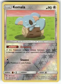 Komala SM - Unified Minds Uncommon,Reverse Holo Pokemon Near Mint or Better - Image 1