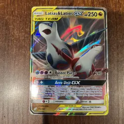 Latias & Latios GX 113/181 Team Up 2019 Holo Rare Tag Team Pokemon Card TCG - Image 1