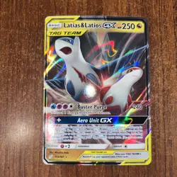 Latias & Latios GX 113/181 Team Up 2019 Holo Rare Tag Team Pokemon Card TCG - Image 2