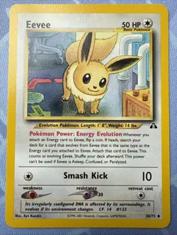 Eevee 38/75 Neo Discovery (Regular) VINTAGE Pokemon 2001 - Image 2