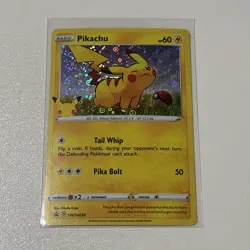 Pokemon TCG Pikachu SWSH039 Sword & Shield Holo Black Star Promo Card - Image 1