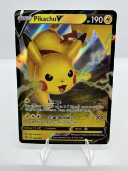 Pikachu V 043/185 - Pokemon SWSH04: Vivid Voltage NM - Image 1