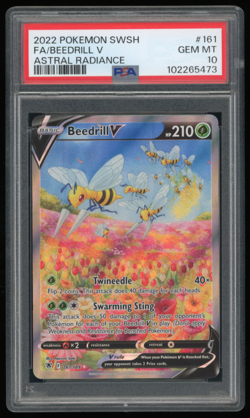 2022 POKEMON SWSH ASTRAL RADIANCE 161/189 BEEDRILL V PSA 10 - Image 1
