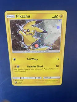 2017 Pokemon Sun & Moon Black Star Promo SM98 Pikachu Cosmos Holo NM - Image 2