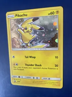 2017 Pokemon Sun & Moon Black Star Promo SM98 Pikachu Cosmos Holo NM - Image 3