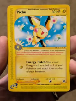 Pokemon TCG Pichu 2002 58/165 Expedition Base Set Non-Holo - Image 1