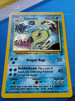 2000 Pokemon Gyarados #7/130 HOLO Base Set 2!! VINTAGE - Image 2