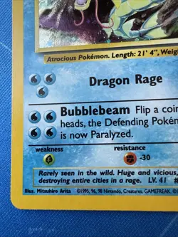 2000 Pokemon Gyarados #7/130 HOLO Base Set 2!! VINTAGE - Image 5