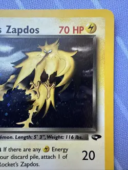 Rocket's Zapdos HOLO RARE 15/132 Gym Challenge VINTAGE Pokemon 2000 - Image 5