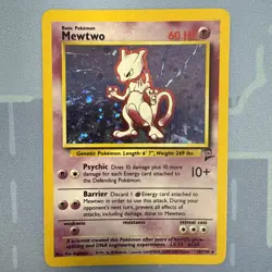 Mewtwo HOLO 10/130 Base Set 2 VINTAGE 2000 Pokemon - Image 1