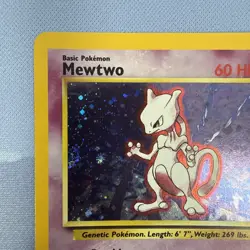 Mewtwo HOLO 10/130 Base Set 2 VINTAGE 2000 Pokemon - Image 2