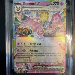 2025 Pokemon Prismatic Evolutions Surprise Box Stamp Promo #034 Espeon CGC 10 - Image 2
