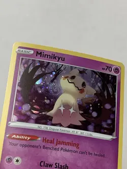 Pokemon Mimikyu 081/189 Darkness Ablaze Rare Cosmos Holo Swirl LP/NM - Image 2