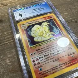 Pokemon TCG Ninetales Base Set CGC MINT 9 12/102 Holo Unlimited Holo Rare - Image 3