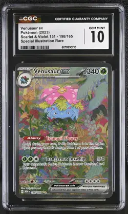 Pokemon TCG GRADED 2023 Venusaur ex 198/165 Scarlet & Violet 151 SIR GM 10 ENG - Image 1