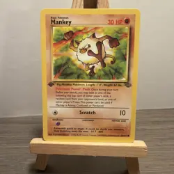 Mankey 1st edition 55/64 Jungle 55/64 WOTC vintage Pokemon - Image 1