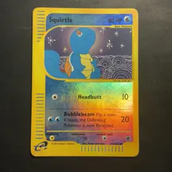 Pokemon Vintage Reverse Holo Squirtle 132/165 Expedition E-Reader Wotc 2002 - Image 1