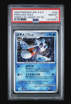 PSA 10 - Frosslass DPBP#420 Holo 1st Edition Temple Of Anger Japan Pokemon 2008 - Image 1