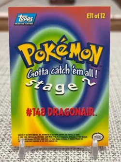 1999 Topps Pokemon The First Movie #E11 of 12 Dragonair (Evolution) Blue Logo NM - Image 2