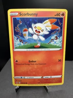 Pokemon TCG Sword & Shield Scorbunny 030/202 Cosmos Holo Promo NM! - Image 1