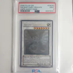 Konami Yu-Gi-Oh! Ancient Fairy Dragon Ghost Rare ANPR-EN040 PSA 9 Unlimited - Image 1
