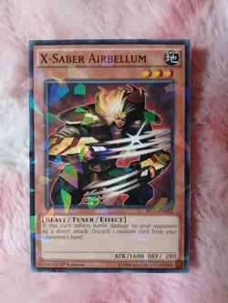 Yu-Gi-Oh! X-Saber Airbellum BP03-EN063 1st Edition Battle Pack 3 Shatterfoil - Image 1