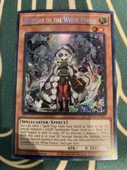 Yugioh! Astellar of the White Forest - INFO-EN013 - Secret Rare - 1st Edition NM - Image 1