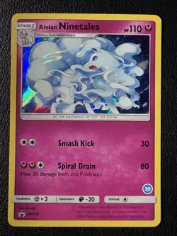 Alolan Ninetales SM128 Black Star Holo Rare Promo #30 TCG Pokemon Card - Image 1